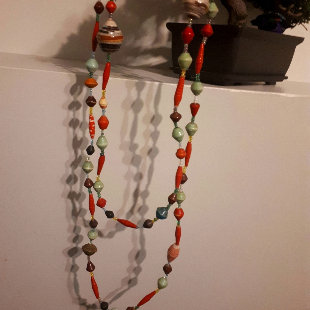 Colorful Beaded Long Necklace